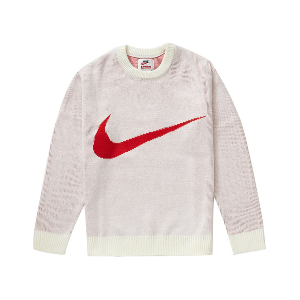 Supreme Nike Swoosh Sweater White - OFour