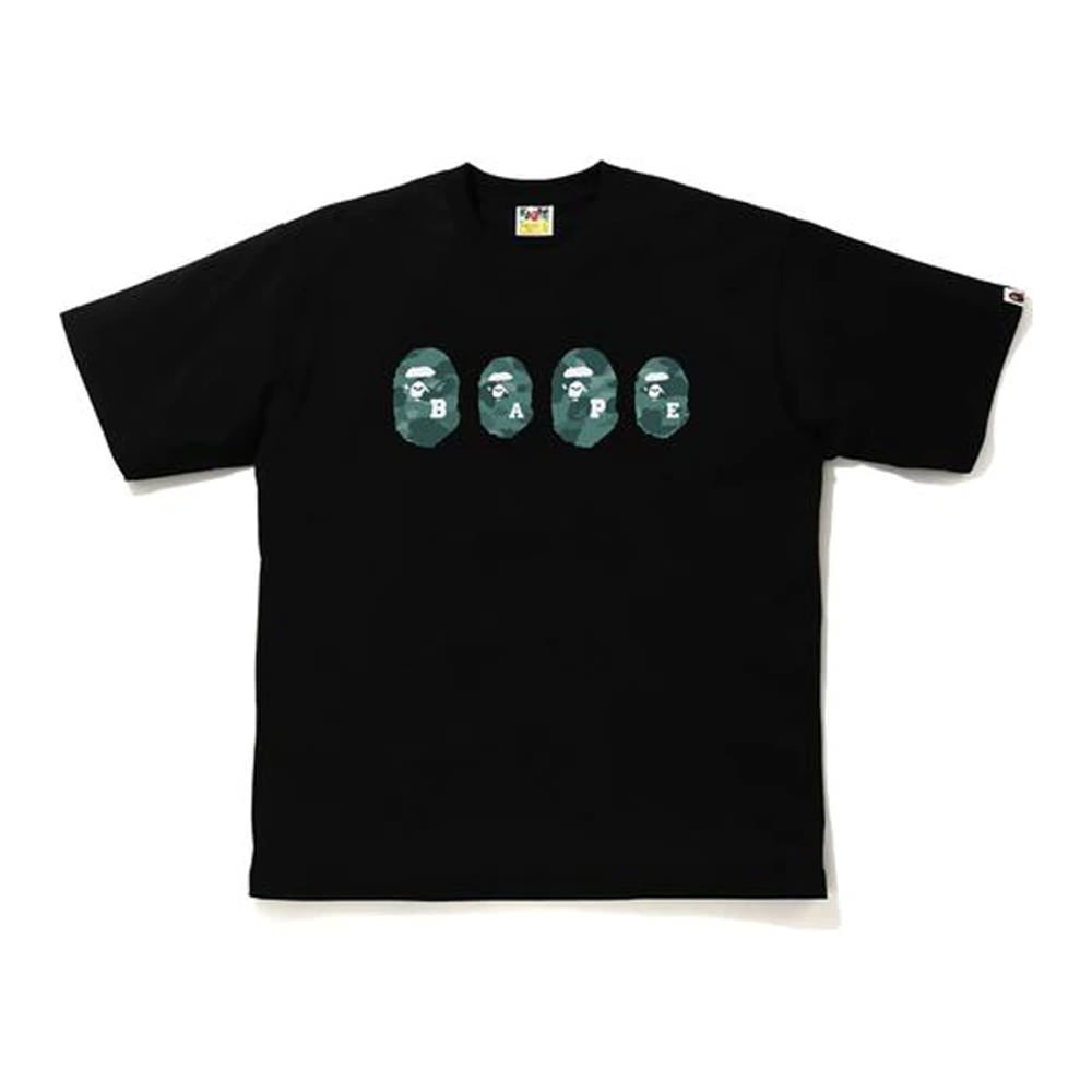 Bape Color Camo Ape Head Relaxed Tee Black/greenBape Color Camo