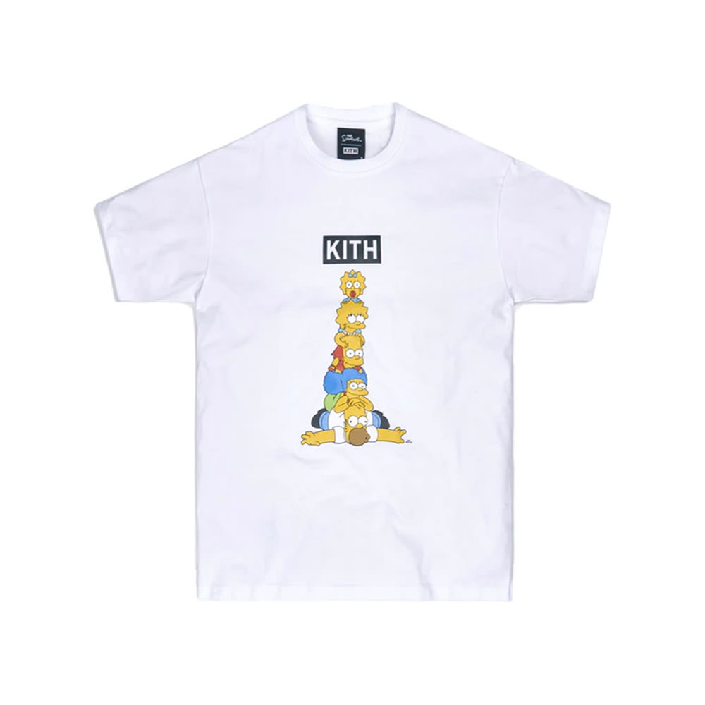 Kith x The Simpsons Family Stack Tee White