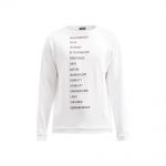 Raf Simons Archive Redux SS02 Word Print Cotton Jersey Sweatshirt White