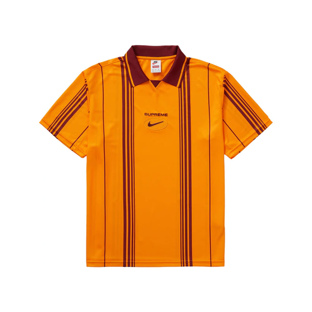 Supreme Nike Jewel Stripe Soccer Jersey Orange