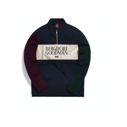 Kith for Bergdorf Goodman L/S Quarter Zip Navy