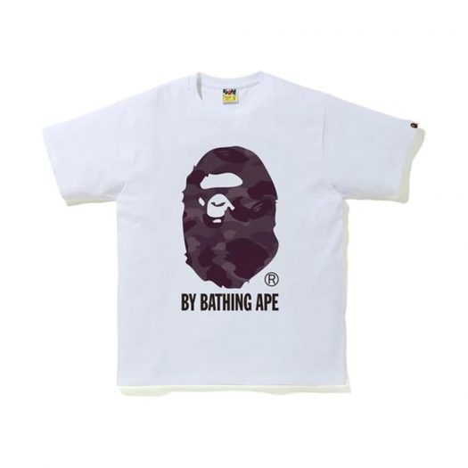Bape Color Camo By Bathing Ape Tee White/burgundy