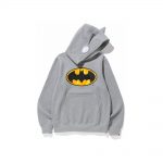 Bape X Dc Batman Pullover Hoodie Gray