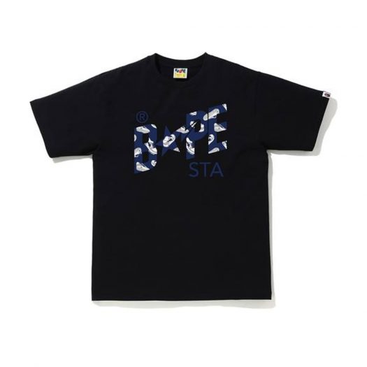 Bape Random Sta Logo Tee Black/navy