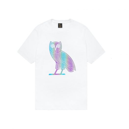 OVO Iridescent Grid Owl T-Shirt White