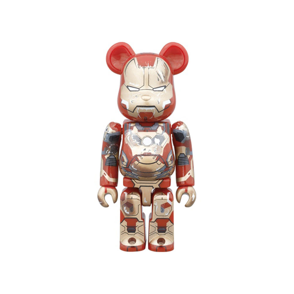 Bearbrick Iron Man Mark XLII Damage Ver. 100% RedBearbrick Iron Man ...