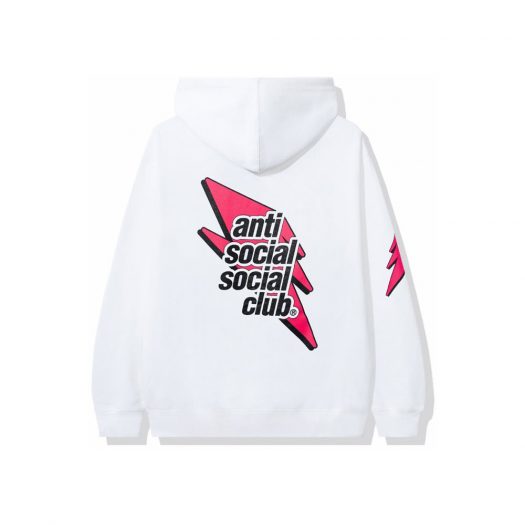 Anti Social Social Club Careless Bolt Hoodie White/Pink