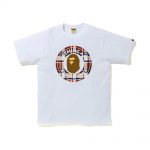 Bape Check Busy Works Tee White/red