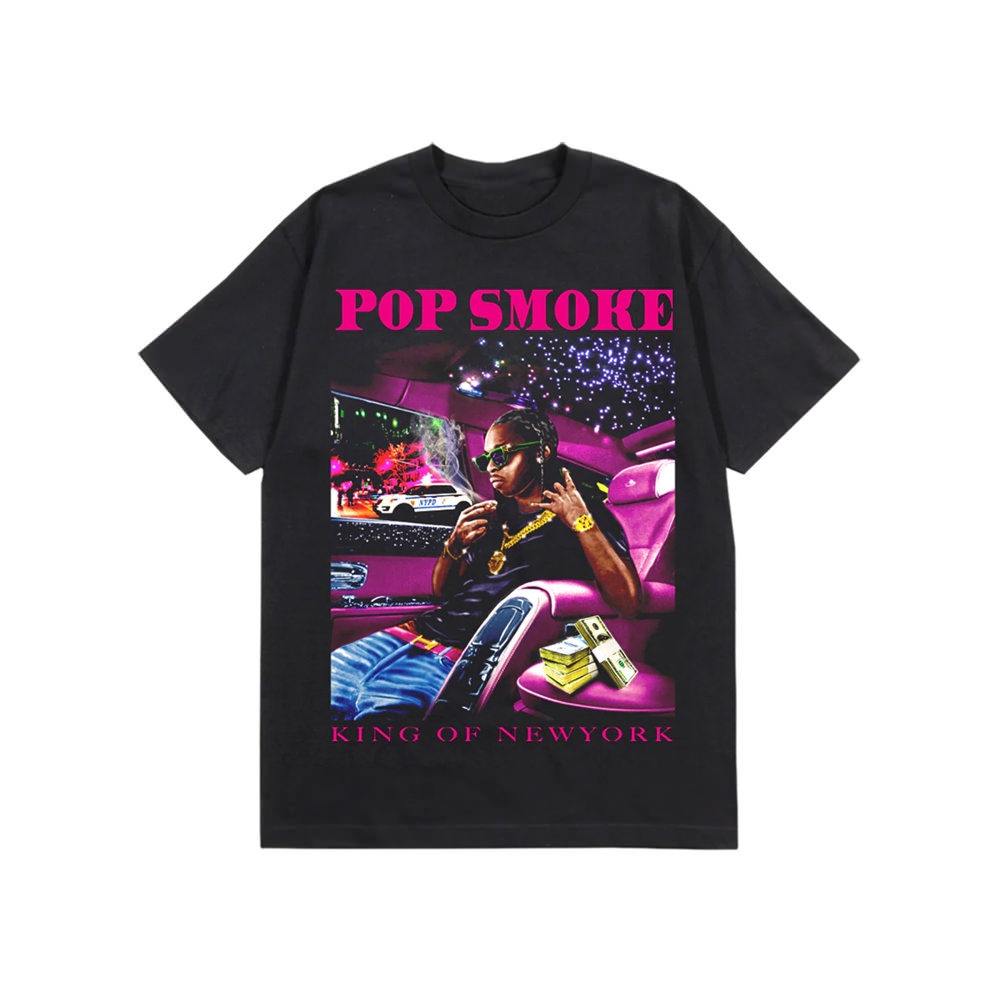 Pop Smoke x Vlone King Of NY T-Shirt BlackPop Smoke x Vlone King