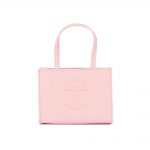 Telfar Shopping Bag Small Bubblegum Pink in Vegan Leather with Silver-tone