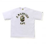 Bape 1st Camo College Relaxe Fit Tee White/yellow