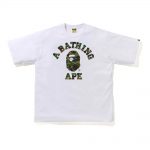 Bape 1st Camo College Relaxe Fit Tee White/green