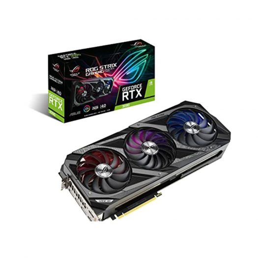 NVIDIA ASUS Strix GeForce RTX 3090 24GB GDDR6X Graphics Card (ROG-STRIX-RTX3090-O24G-GAMING) Black