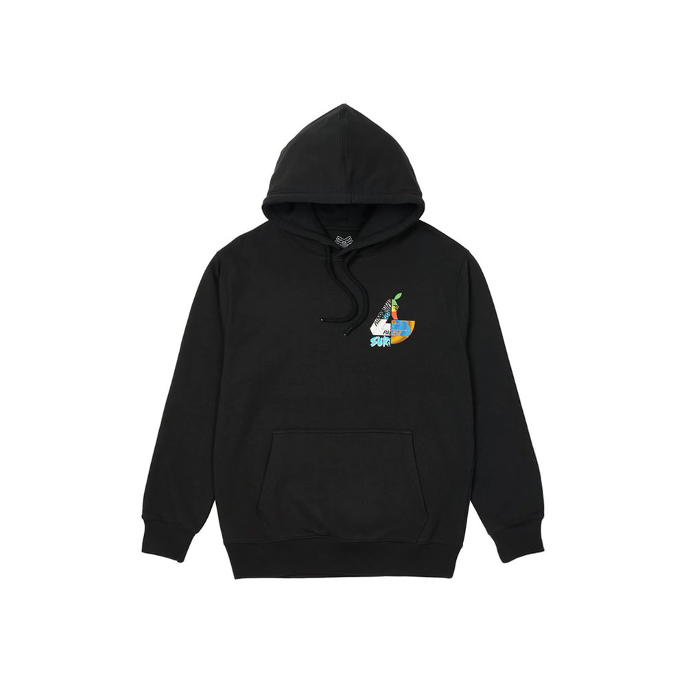 Palace slub hood on sale black