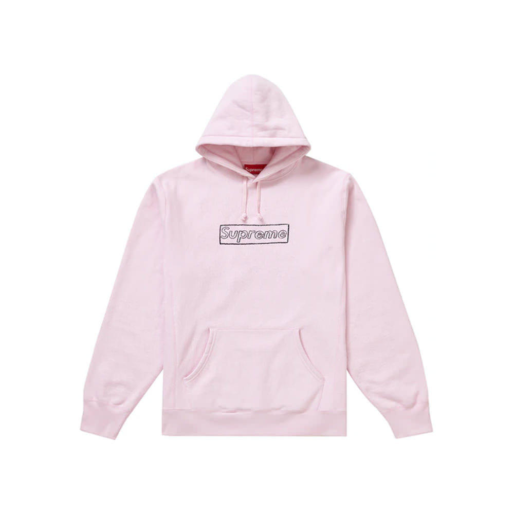 Supreme KAWS Chalk Logo Hooded Sweatshirt Light PinkSupreme KAWS