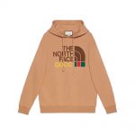 Gucci x The North Face Cotton Hoodie Brown