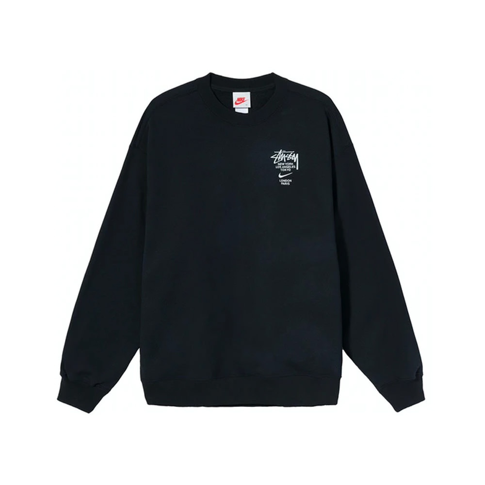 Nike x Stussy International Crewneck Sweatshirt BlackNike x Stussy ...