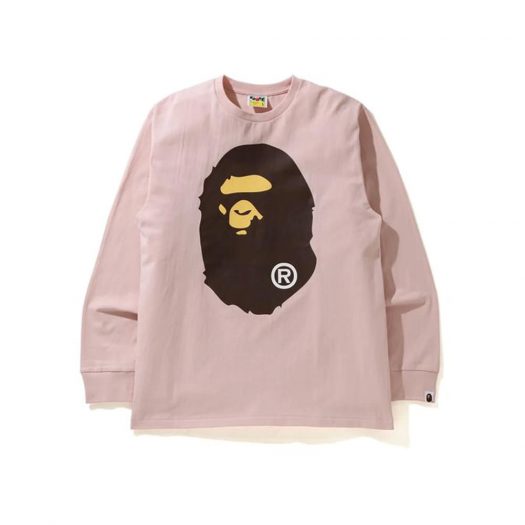 Bape Big Ape Head L/s Tee (Ss21) Pink