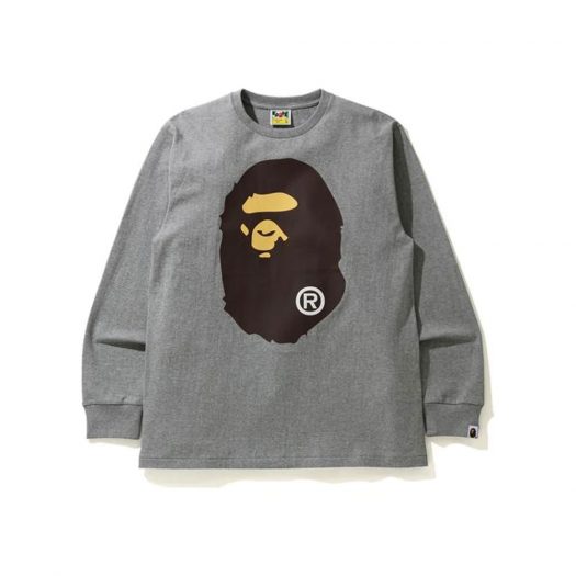 Bape Big Ape Head L/s Tee Tee Gray