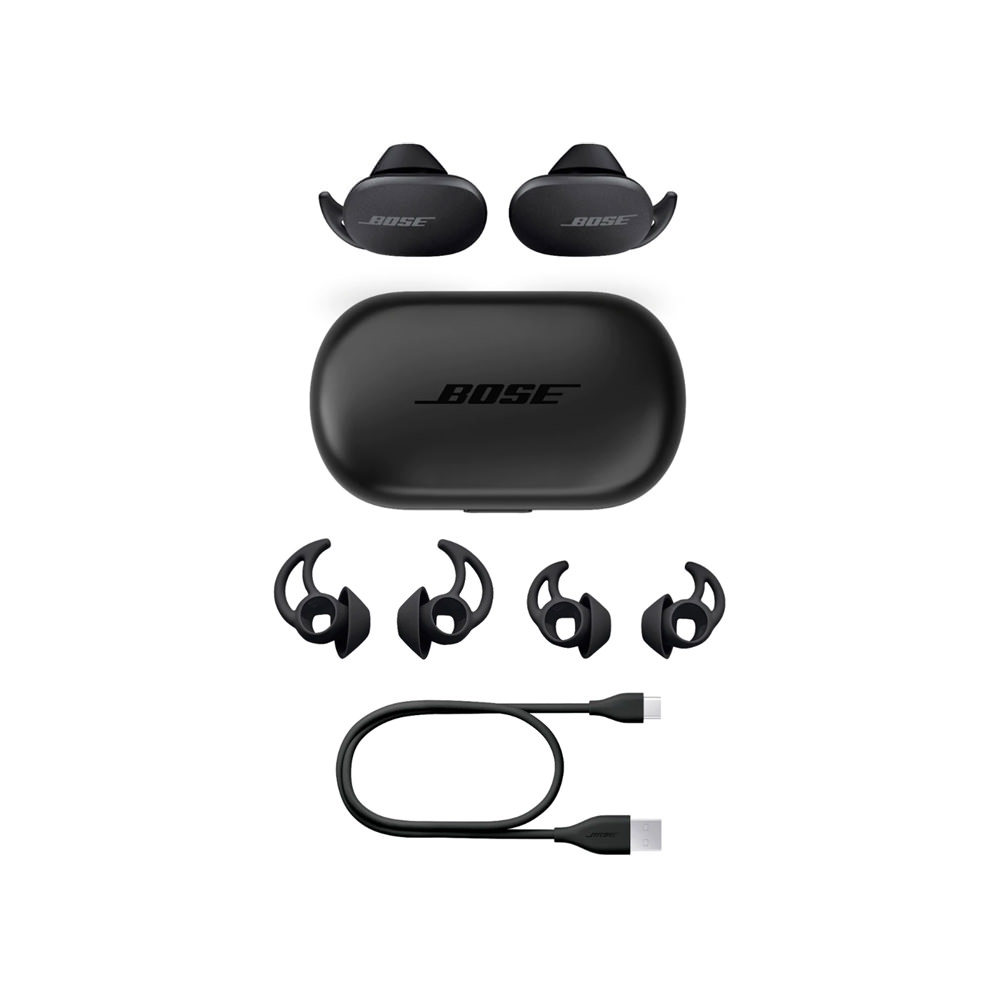 Bose QuietComfort Earbuds True Wireless Noise Cancelling In-Ear Headphones  (831262-0010) Triple BlackBose QuietComfort Earbuds True Wireless Noise  Cancelling In-Ear Headphones (831262-0010) Triple Black - OFour