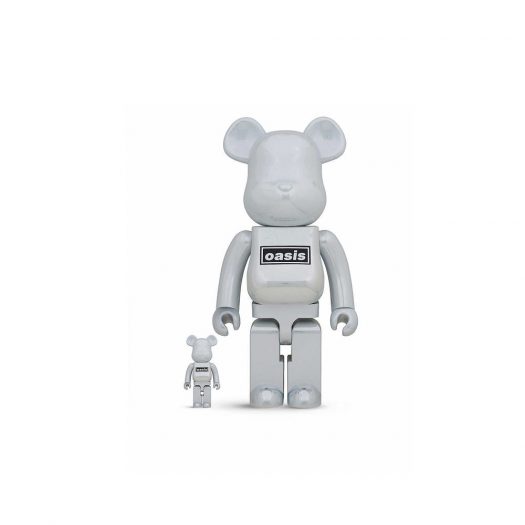 Be@rbrick Oasis White Graphic-print 100% And 400% Figures Set Of Two