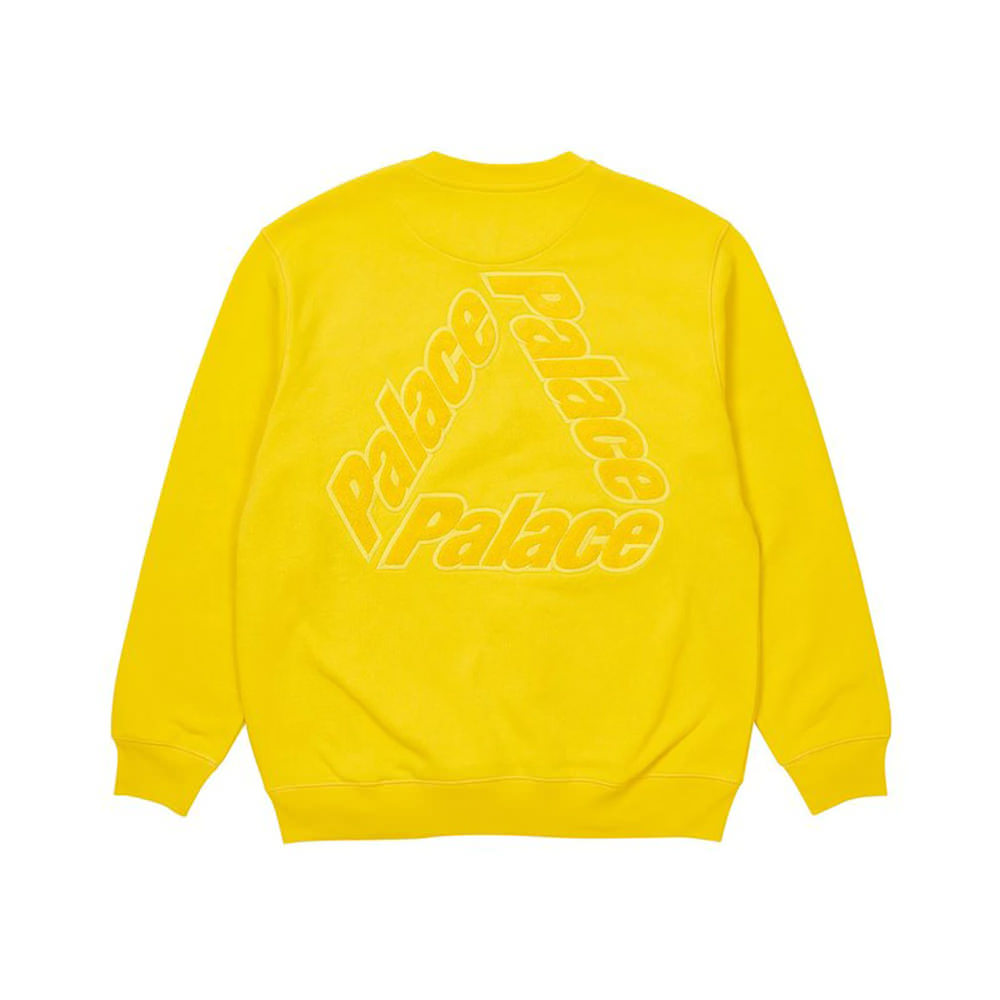 Palace P-3 Chenille Crew YellowPalace P-3 Chenille Crew Yellow - OFour
