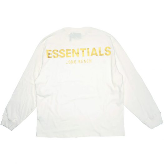 Fear Of God Essentials Long Beach 3m Long Sleeve Boxy T-shirt White
