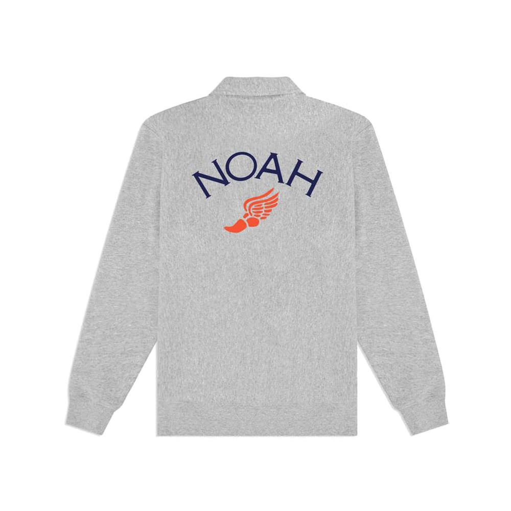 Noah Winged Foot Zip Pull Over Sweatshirt Heather GreyNoah Winged Foot Zip Pull Over Sweatshirt Heather Grey OFour