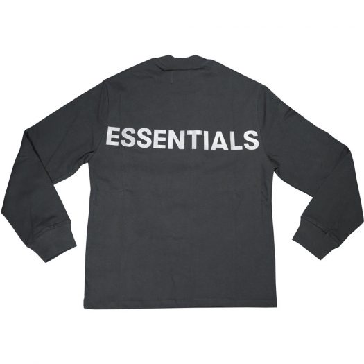 Fear Of God Essentials 3m Logo Long Sleeve Boxy T-shirt Black/white