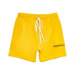FEAR OF GOD Essentials Graphic Sweat Shorts Yellow