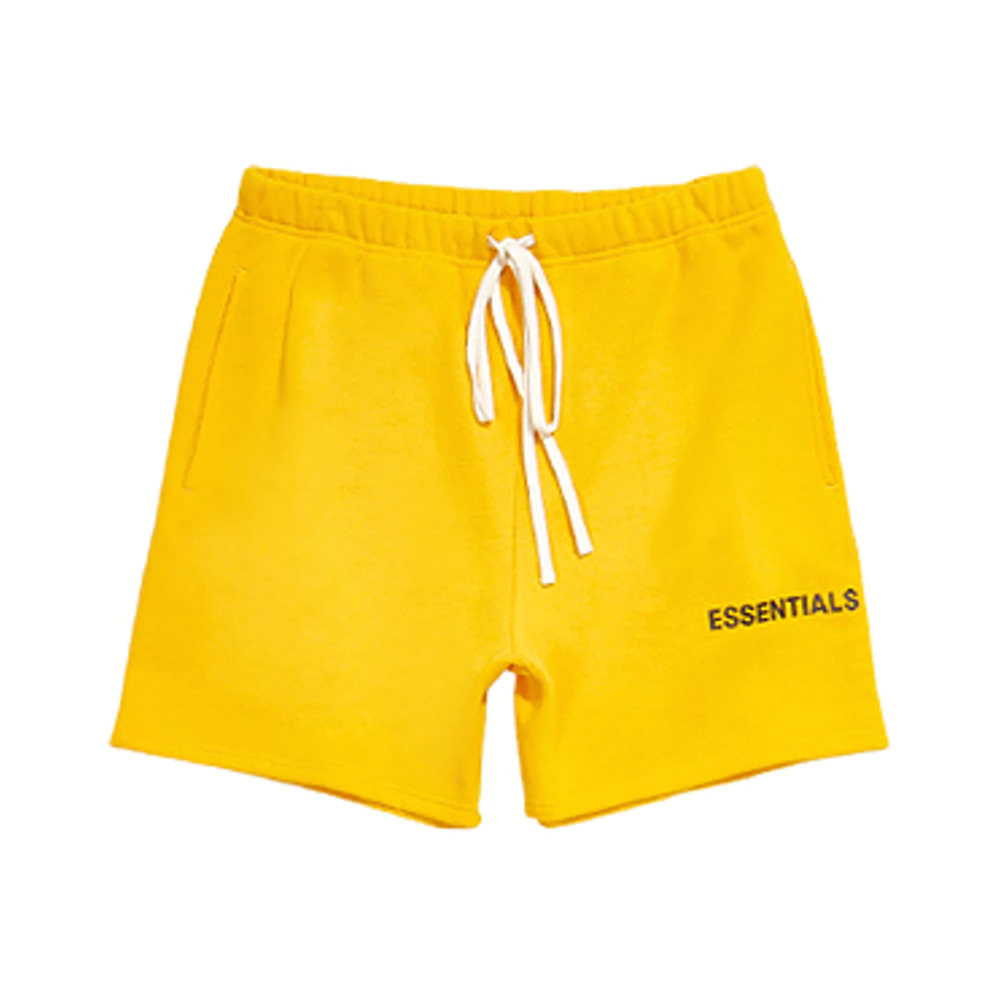 FEAR OF GOD Essentials Graphic Sweat Shorts YellowFEAR OF GOD ...