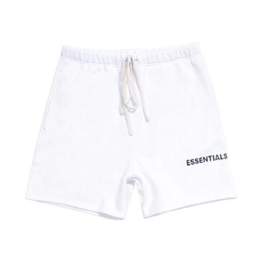 FEAR OF GOD Essentials Graphic Sweat Shorts White