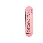 Supreme KAWS Chalk Logo Skateboard Deck Pink