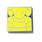 KAWS Brooklyn Museum WHAT PARTY Square Pin Yellow