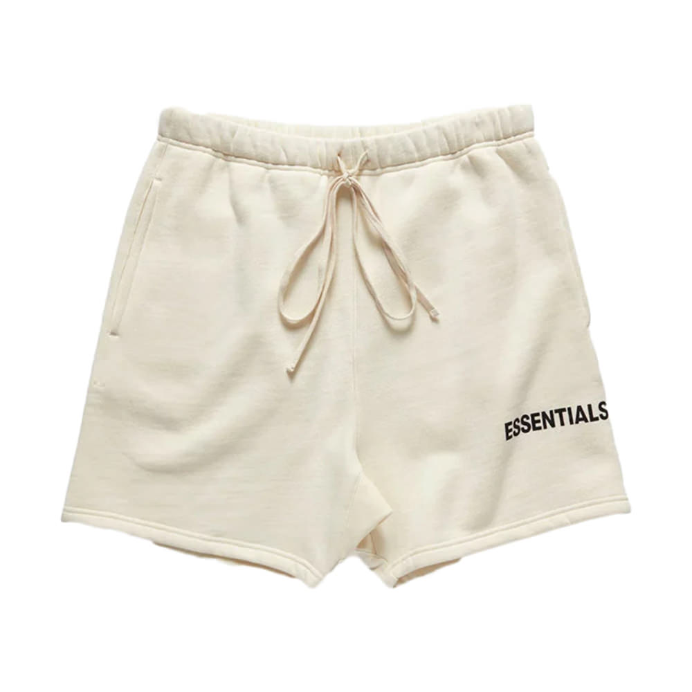 FEAR OF GOD Essentials Graphic Sweat Shorts CreamFEAR OF GOD Essentials ...