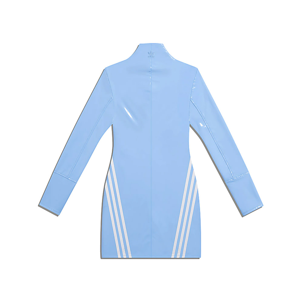 adidas Ivy Park 1/2 Zip Latex Dress (Plus Size) Light Blue/Whiteadidas Ivy Park 1/2 Zip Latex 