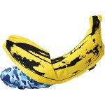 Bape Abc Camo Andy Warhol Banana Cushion (Large) Blue