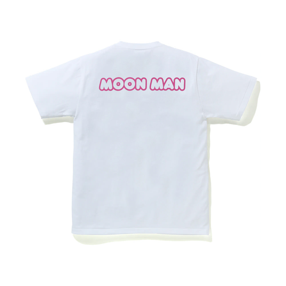 Bape X Kid Cudi Baby Milo Moon Man Tee Whitebape X Kid Cudi Baby Milo Moon Man Tee White Ofour