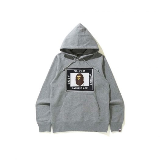 Bape Super Busy Works Pullover Hoodie Gray