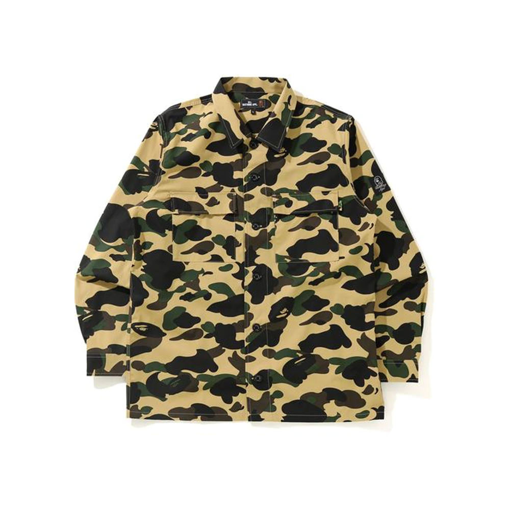 Bape 1st Camo Military Shirt Shirt Yellow