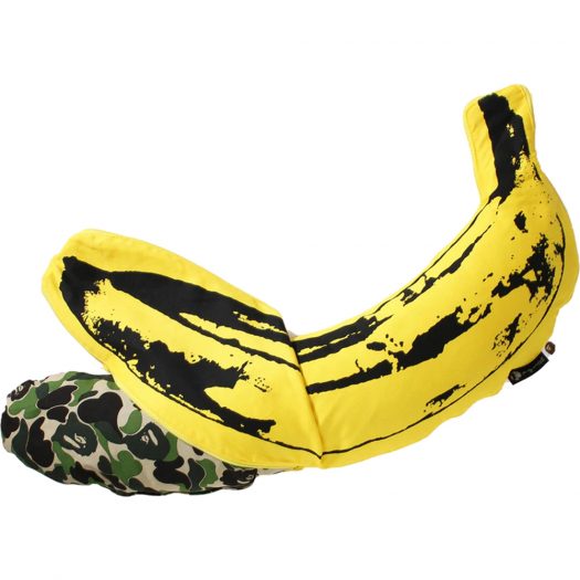 Bape Abc Camo Andy Warhol Banana Cushion (Small) Green