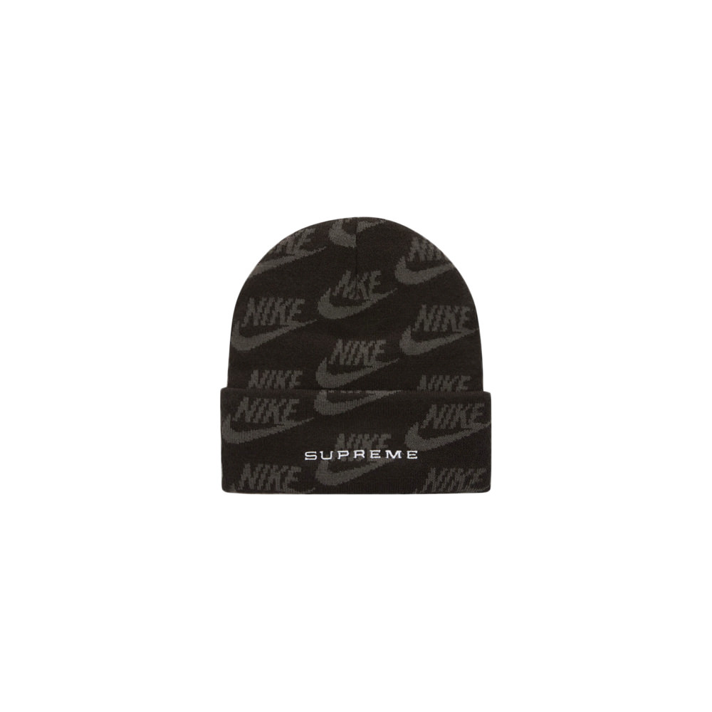 Supreme Nike Jacquard Logos Beanie Black - ニット帽/ビーニー