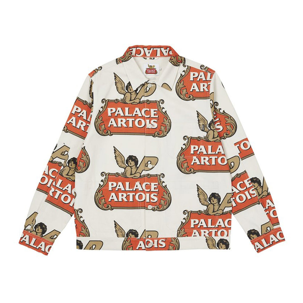 Palace Stella Artois Chore Jacket White/Red/GoldPalace Stella