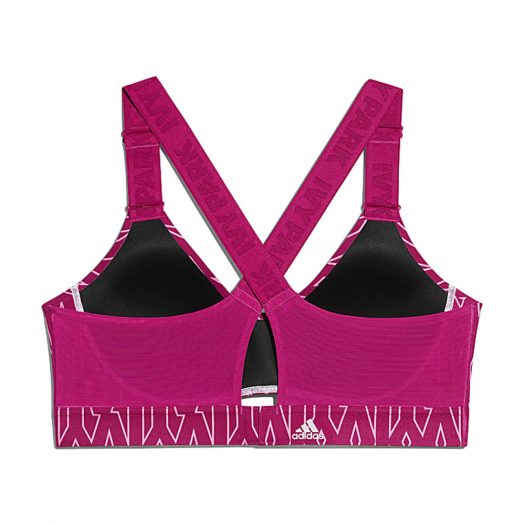 adidas Ivy Park Medium-Support Monogram Cutout Bra (Plus Size) Bold Pink