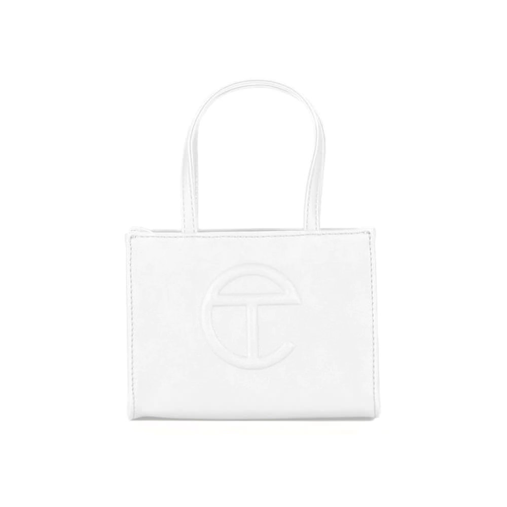 Telfar Shopping Bag Small White in Vegan Leather with Silver-toneTelfar ...