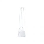 Telfar Shopping Bag Small White in Vegan Leather with Silver-tone