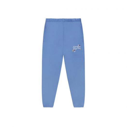 OVO Pompom Script Sweatpant Steel Blue