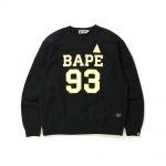 Bape Military Padded Relaxed Fit Crewneck Black