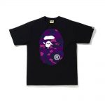 Bape Color Camo Big Ape Head T-shirt (Ss20) Black/purple